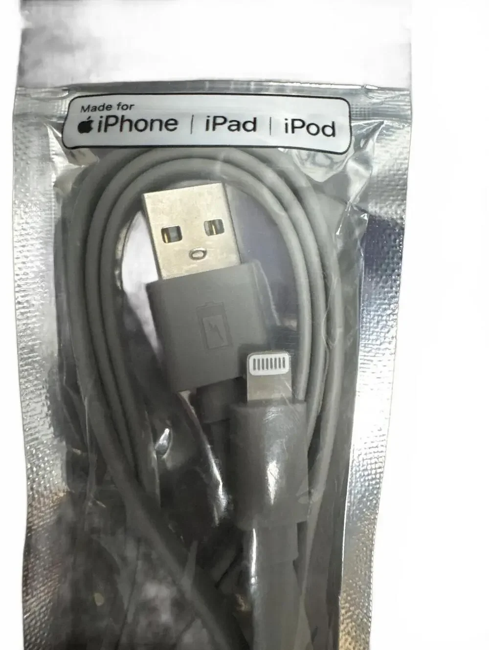 USB-A to Iphone Tangle-Free Flat Cable